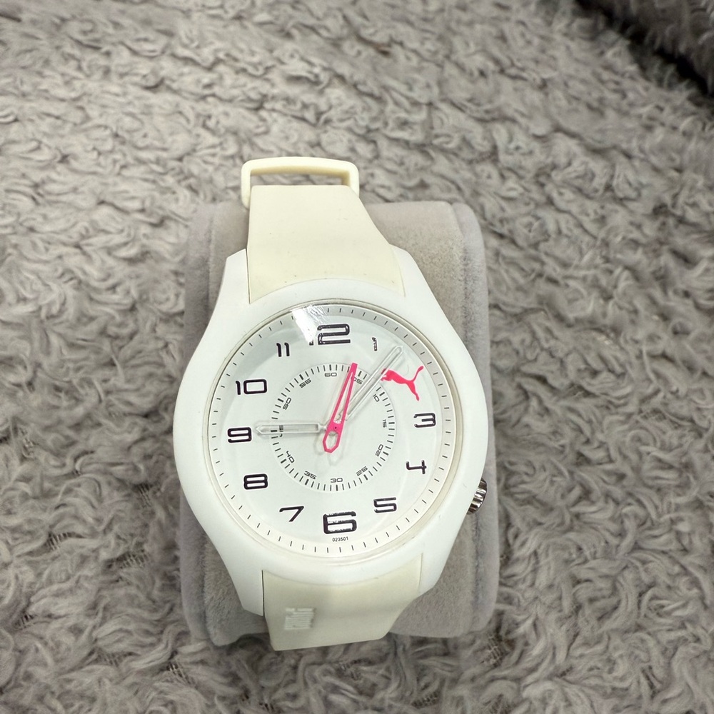 Puma White and Pink Smartwatch